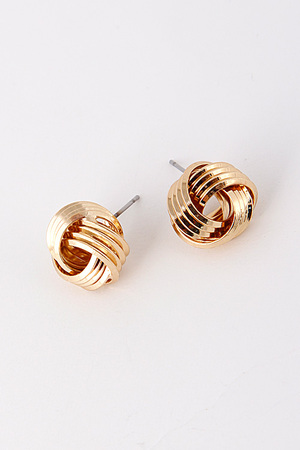 Metallic Twist Wrapped Stud Earring 5DBF2